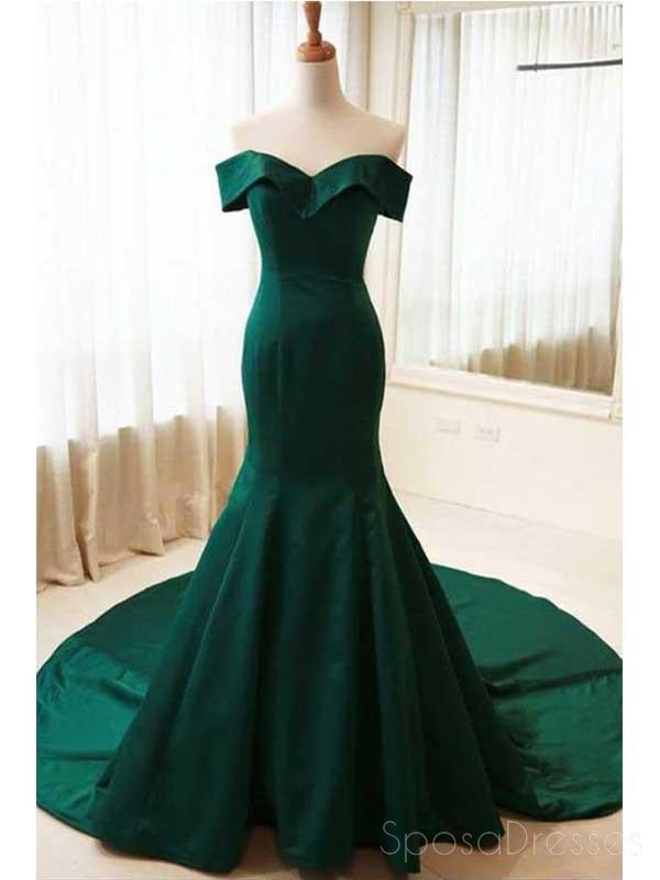 simple emerald green prom dresses