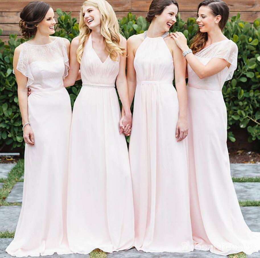 Mismatched Chiffon Long Cheap Bridesmaid Dresses Online Wg159 Sposadresses 6013