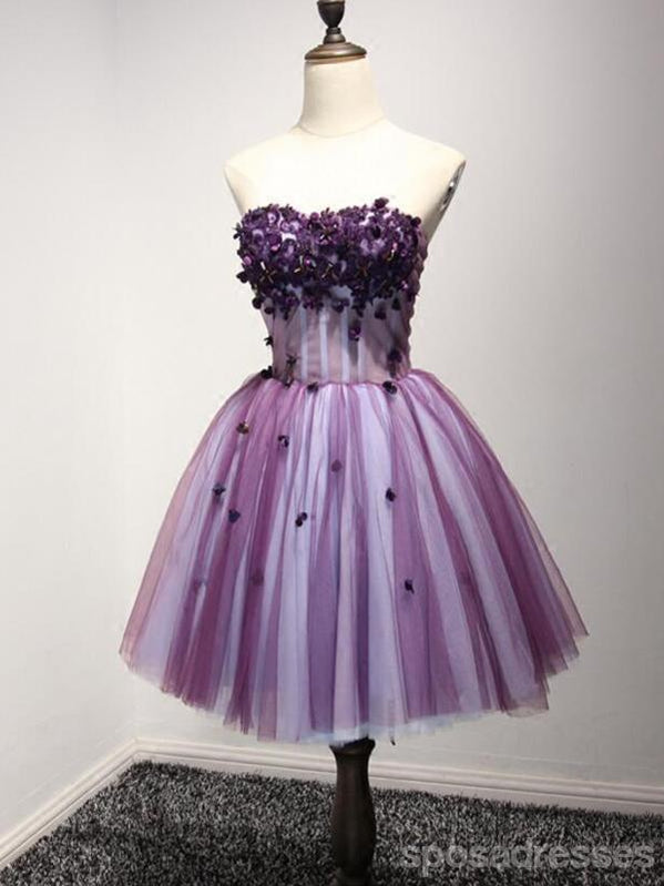 purple hoco dress