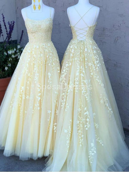 yellow lace formal dress