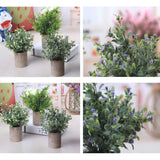 Artificial Plant - Small Potted Artificial Flower Decoration For Children Room (With Plastic Pots)