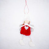 2 pieces Cute Angel Plush Doll Creative Christmas Tree Pendant Party Children Room Hanging Decor