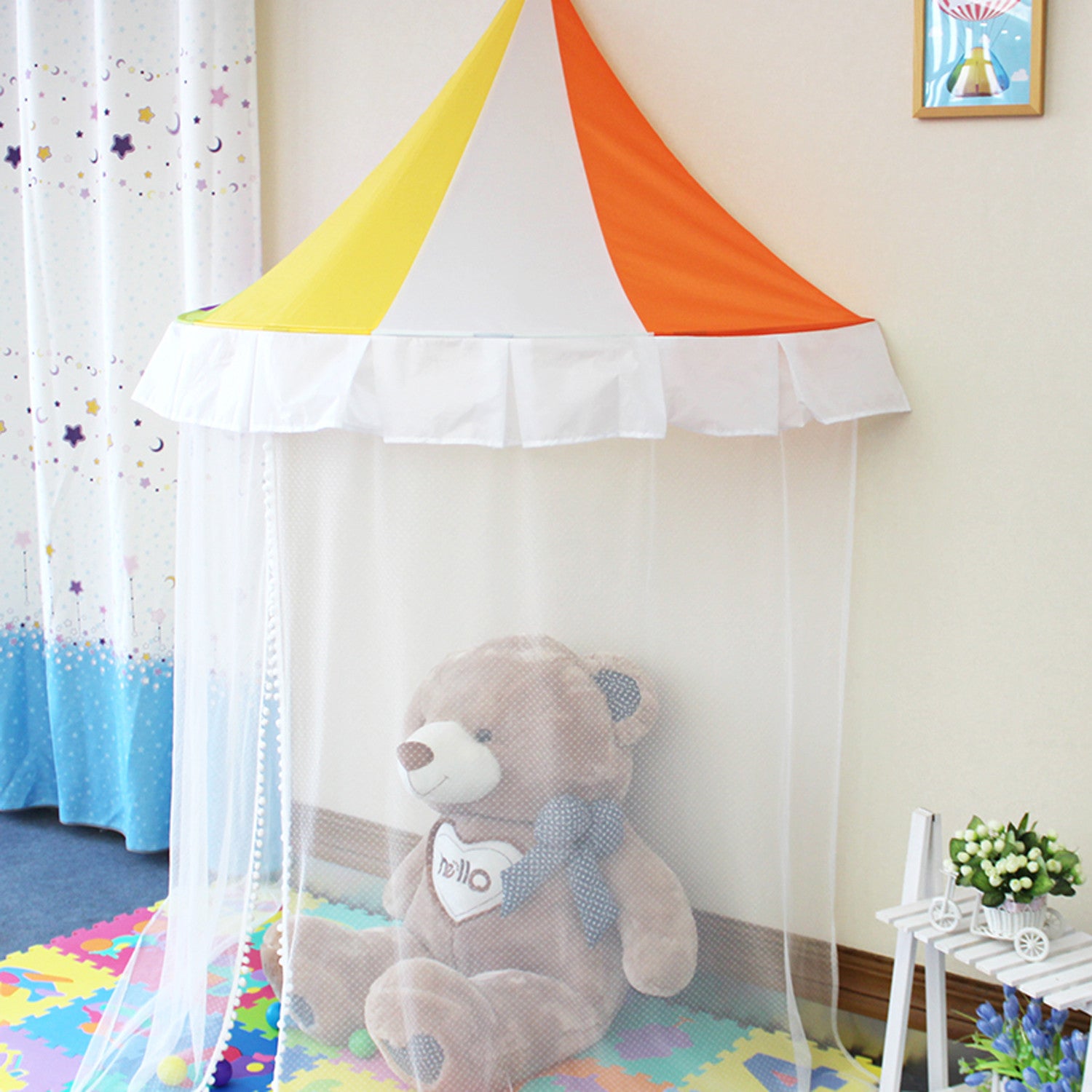 Princess Bed Canopy Reading Corner for Kids Indoor - TRUEDAYS