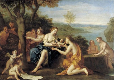Myrrha gives birth to Adonis as a tree