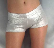 silver hot pants