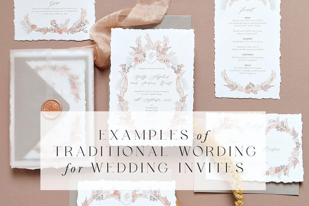 examples of traditional wording for wedding invites