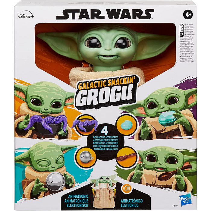 Star Wars The Mandalorian Galactic Snackin' Grogu Animatronic Toy - Gadget World