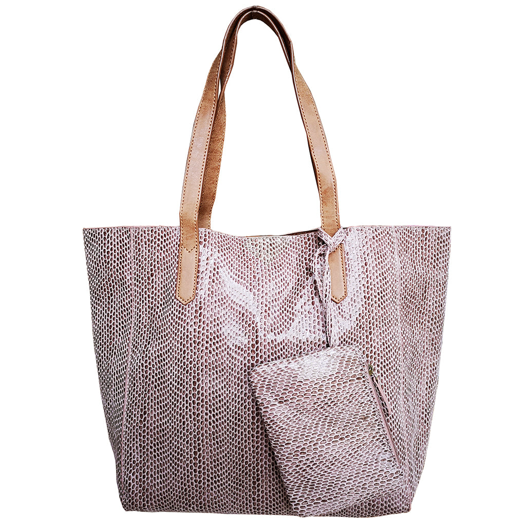 mauve tote bag