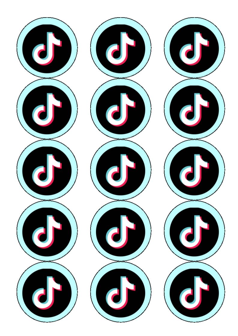 Tiktok Blue Edible Cake Cupcake Toppers Incredible Cake Toppers