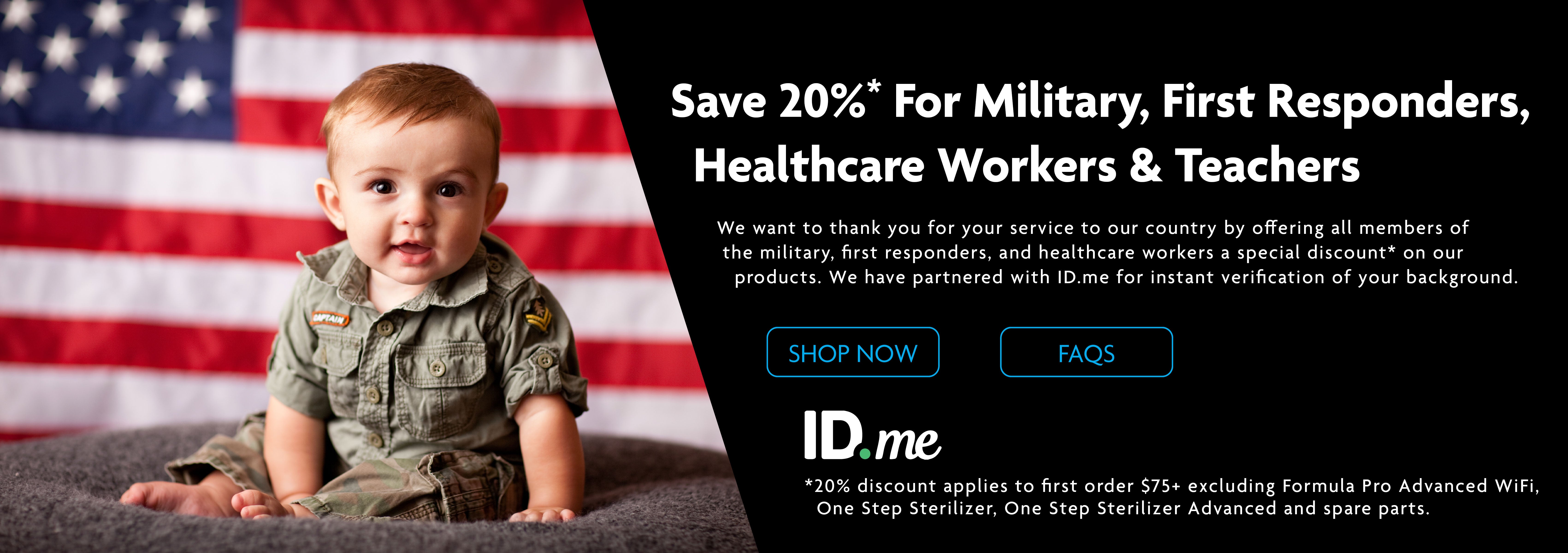 10% Discount for Military, Educators, First Responders, and Church