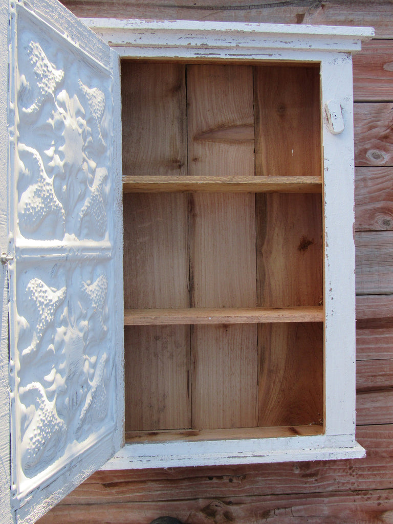 Distressed French Country Essential Oil Medicine Cabinet With