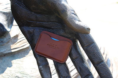 Clay Pocket Wallet in Bourbon.  Steurer & Co. Leatherworks.  Designer of SteurerJacoby Vintage Golf Bags.