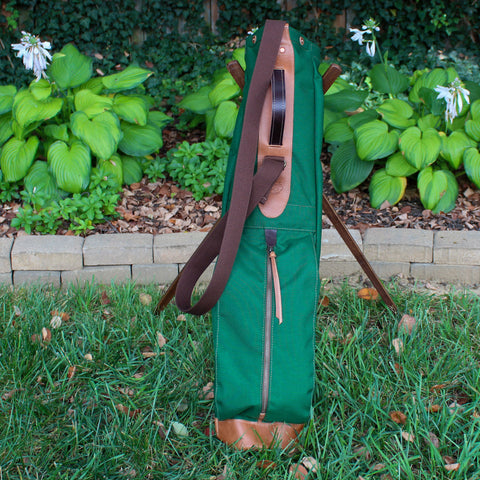 Sunday Golf Bag, Steurer Golf Bag, Steurer & Co., Hand made in Kentucky, Leather Goods, Hickory, Minimalist Golf, Minimalist Bag, Pencil Golf Bag, Made in the USA