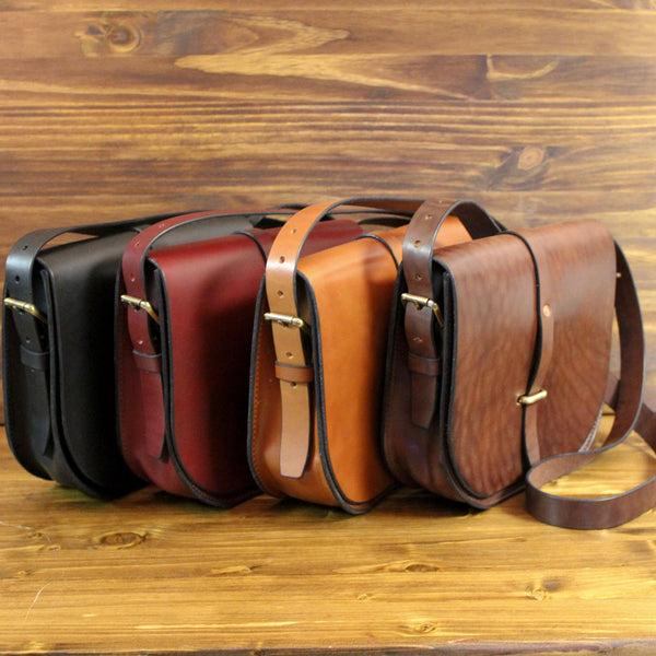 Steurer & Co. Fayette Saddle Bag, Leather Cross Body Bag, Handmade Leather Bags, Totes, Satchels and Accessories, Bridle Leather, Latigo Leather