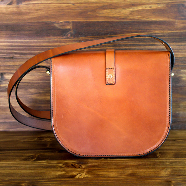 Steurer & Co. Fayette Saddle Bag, Leather Cross Body Bag, Handmade Leather Bags, Totes, Satchels and Accessories, Bridle Leather, Latigo Leather