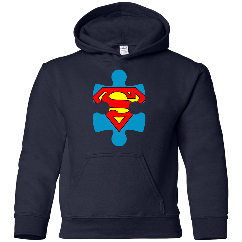 Autism Blue Puzzle Piece with SuperMan - Youth Sizes – Autism Awareness ...