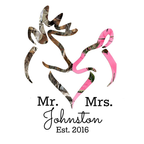 Mr and Mrs Camo Buck and Doe Design