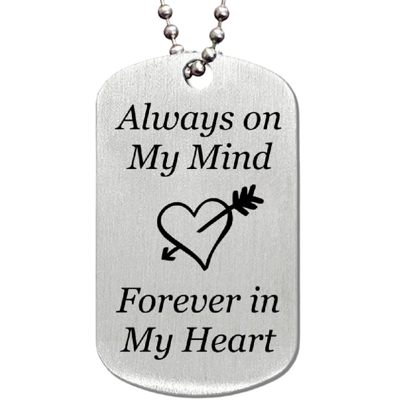 Always On My Mind Forever In My Heart Stainless Steel Dog Necklace Love Chirp Gifts