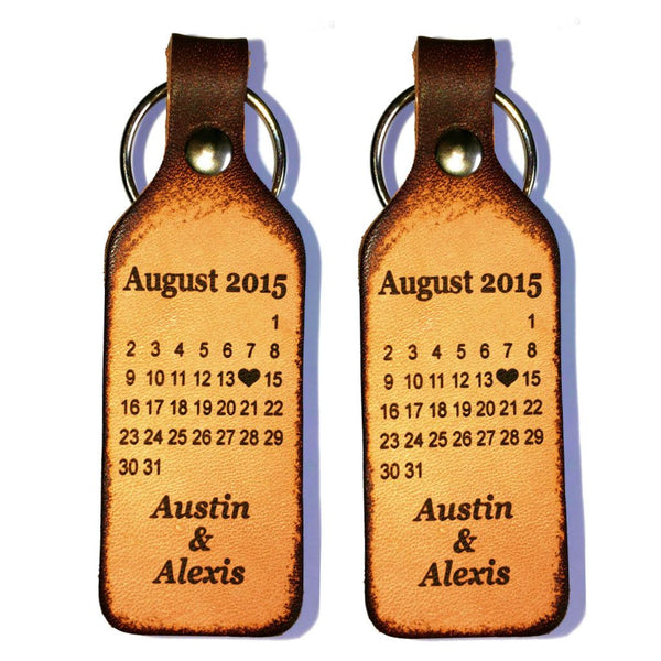 Special Date Calendar Personalized Keychain Love Chirp Gifts