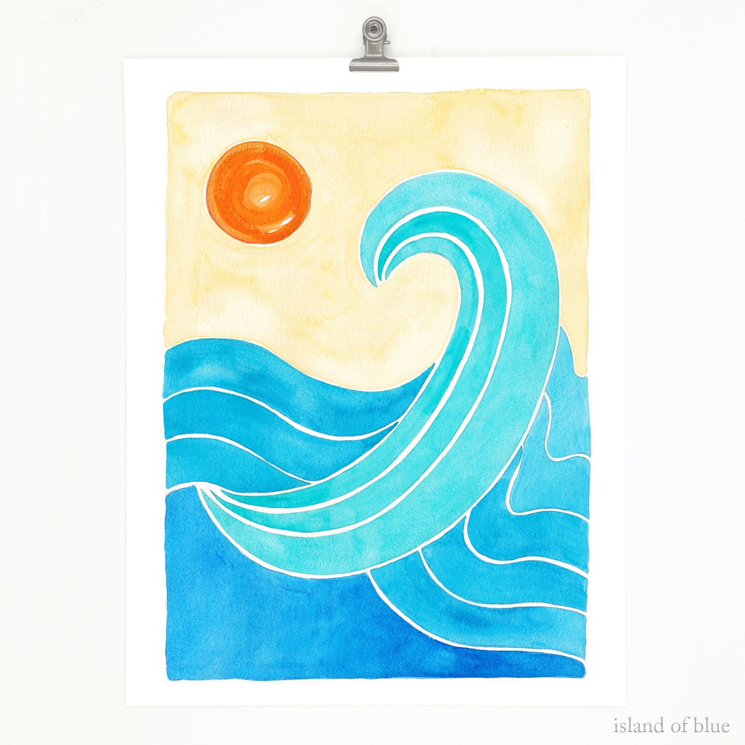 Abstract Wave Art Bright And Colorful Surf Art Fine Art Giclee