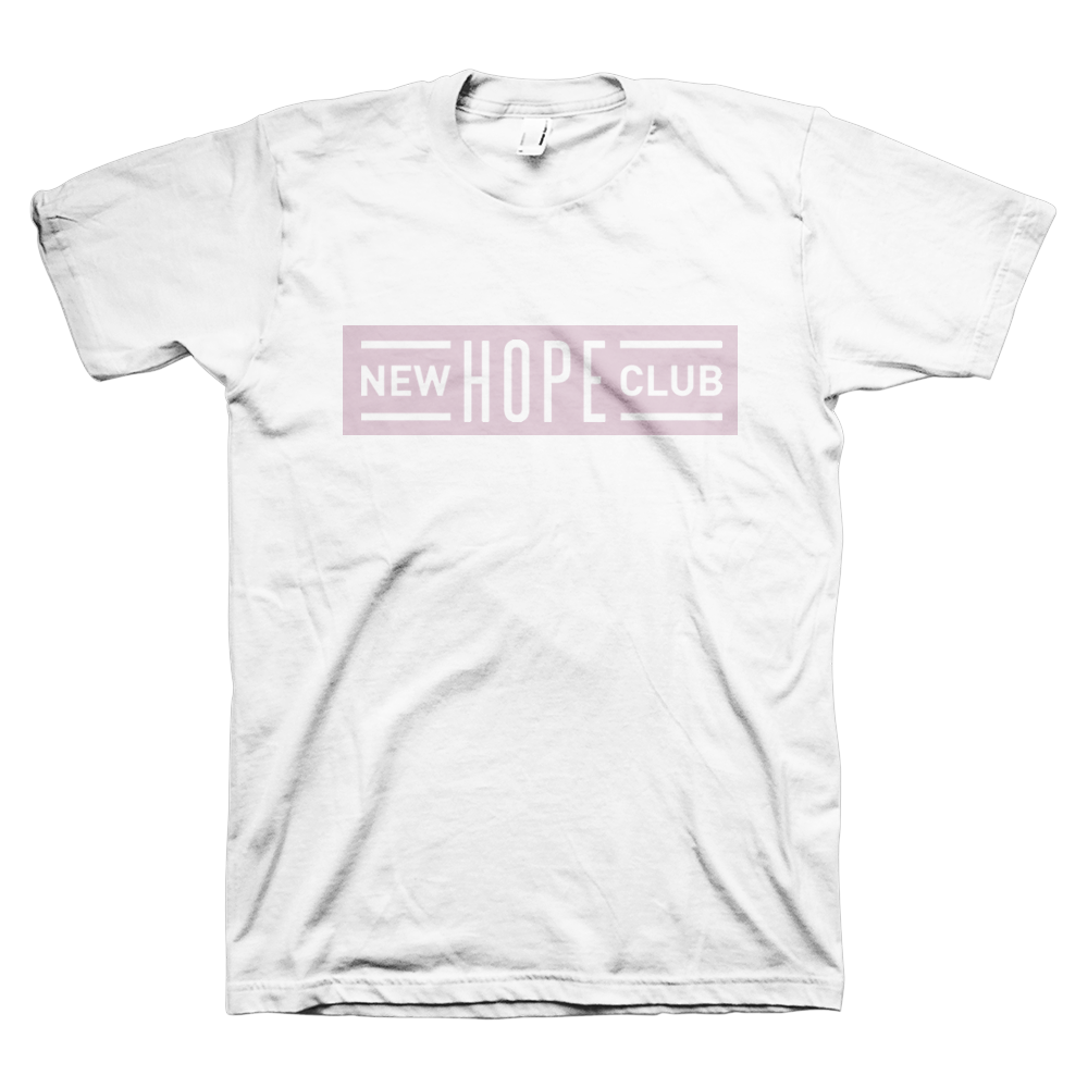 LOGO BOX MEN'S SLIM TEE (WHITE) - New Hope Club product image