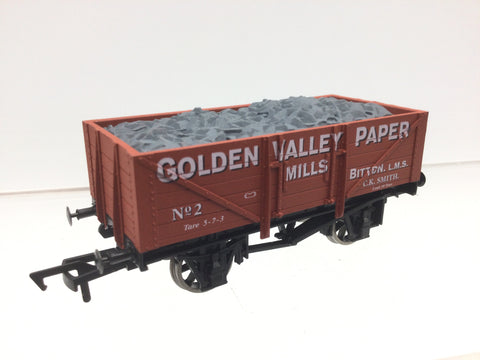 Dapol/Wessex Wagons OO Gauge 5 Plank Wagon Golden Valley Paper Mills