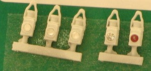 Springside 2mm/No3 N Gauge BR White Head/Tail Lamps (Pack 5)