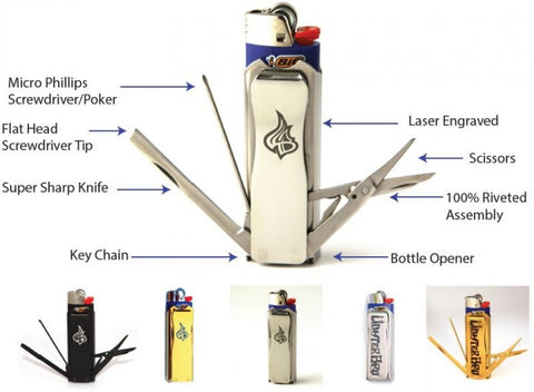 Bic Lighter Accessories – Holder & Multi-Tool Case -