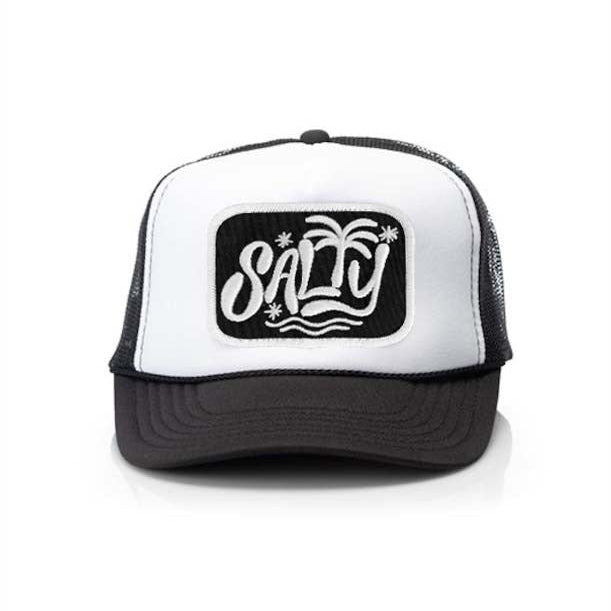 Smiley Face Kids Trucker Hat Blk/Wht / One Size