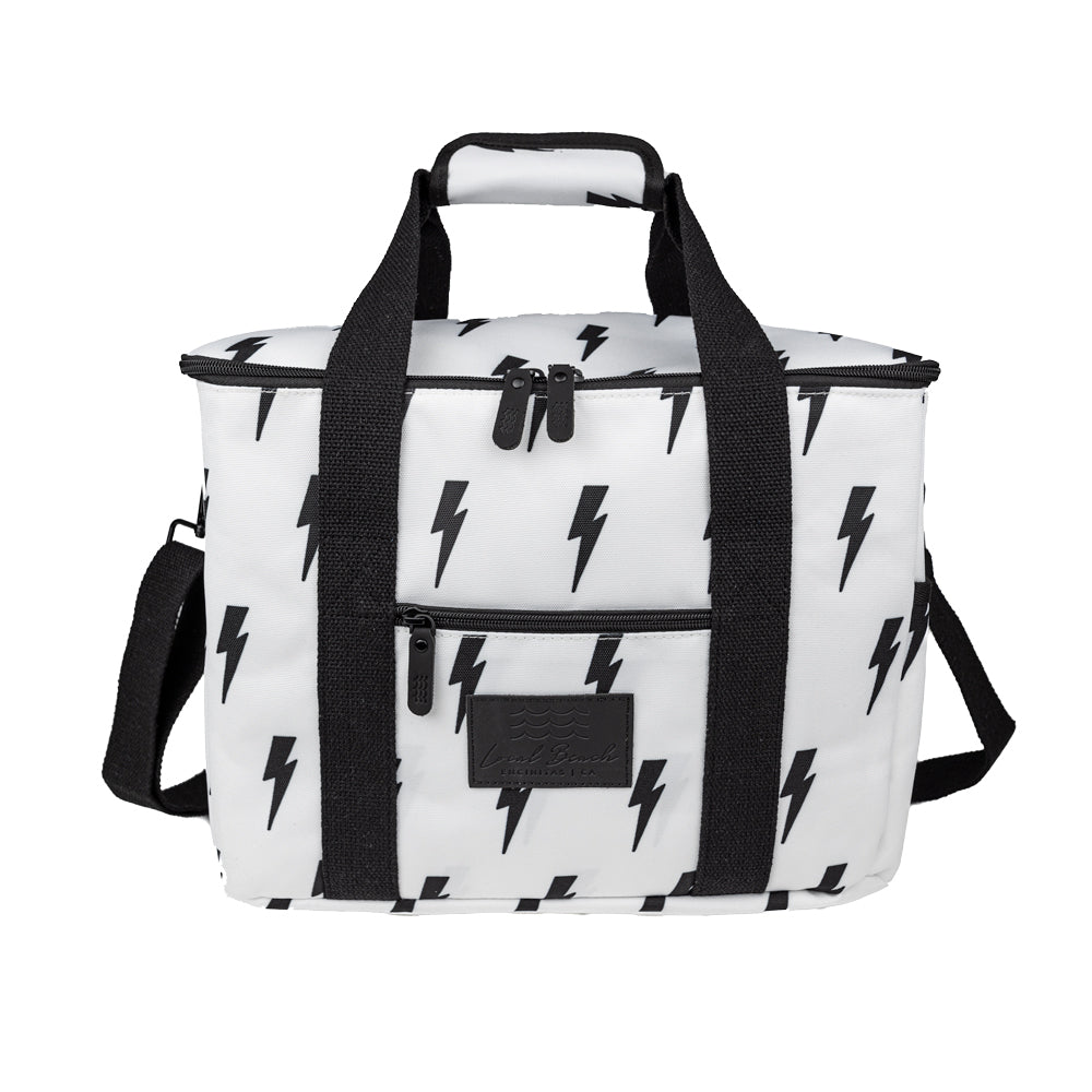 Black White Racing and Checkered Pattern Lunch Bag Insulated Lunch Box  Cooler