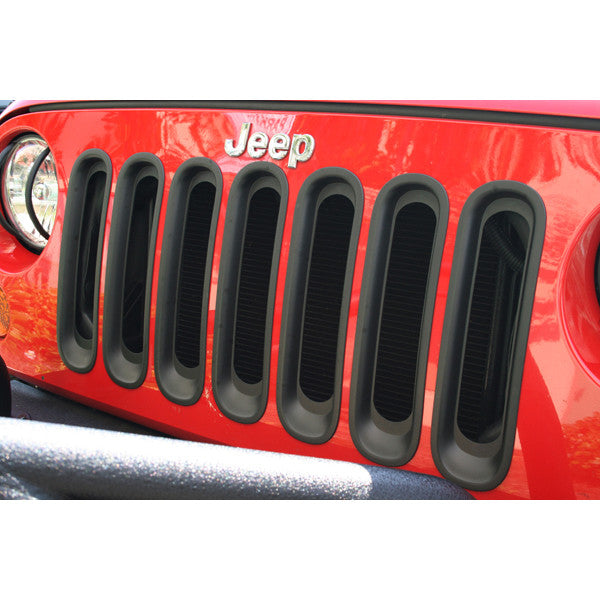 Grille Inserts, Black, For Jeep Wrangler JK – Jeep World