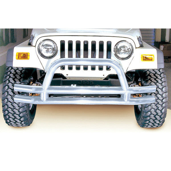 Double Tube Front Bumper, 3 Inch, Stainless Steel, Jeep Wrangler   – Jeep World