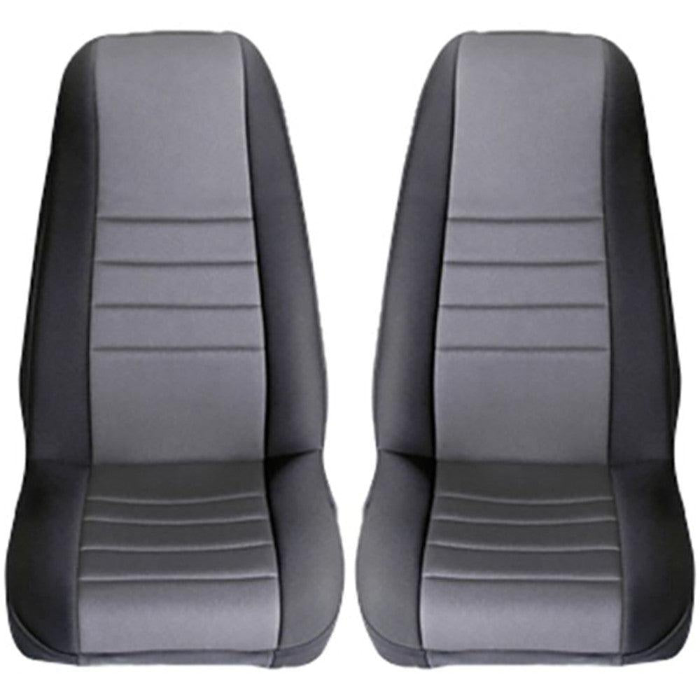 Neoprene Front Seat Covers, Gray, 1997-2002 Jeep Wrangler  – Jeep  World