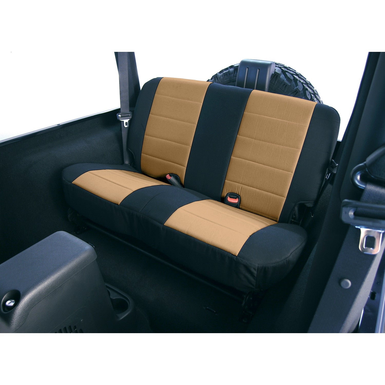 Fabric Rear Seat Covers, Tan, 2003-06 Jeep Wrangler TJ  – Jeep  World