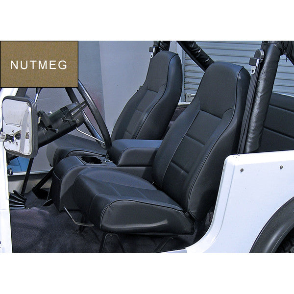 High-Back Front Seat, No-Recline, Nutmeg, 1976-2002 Wrangler  –  Jeep World