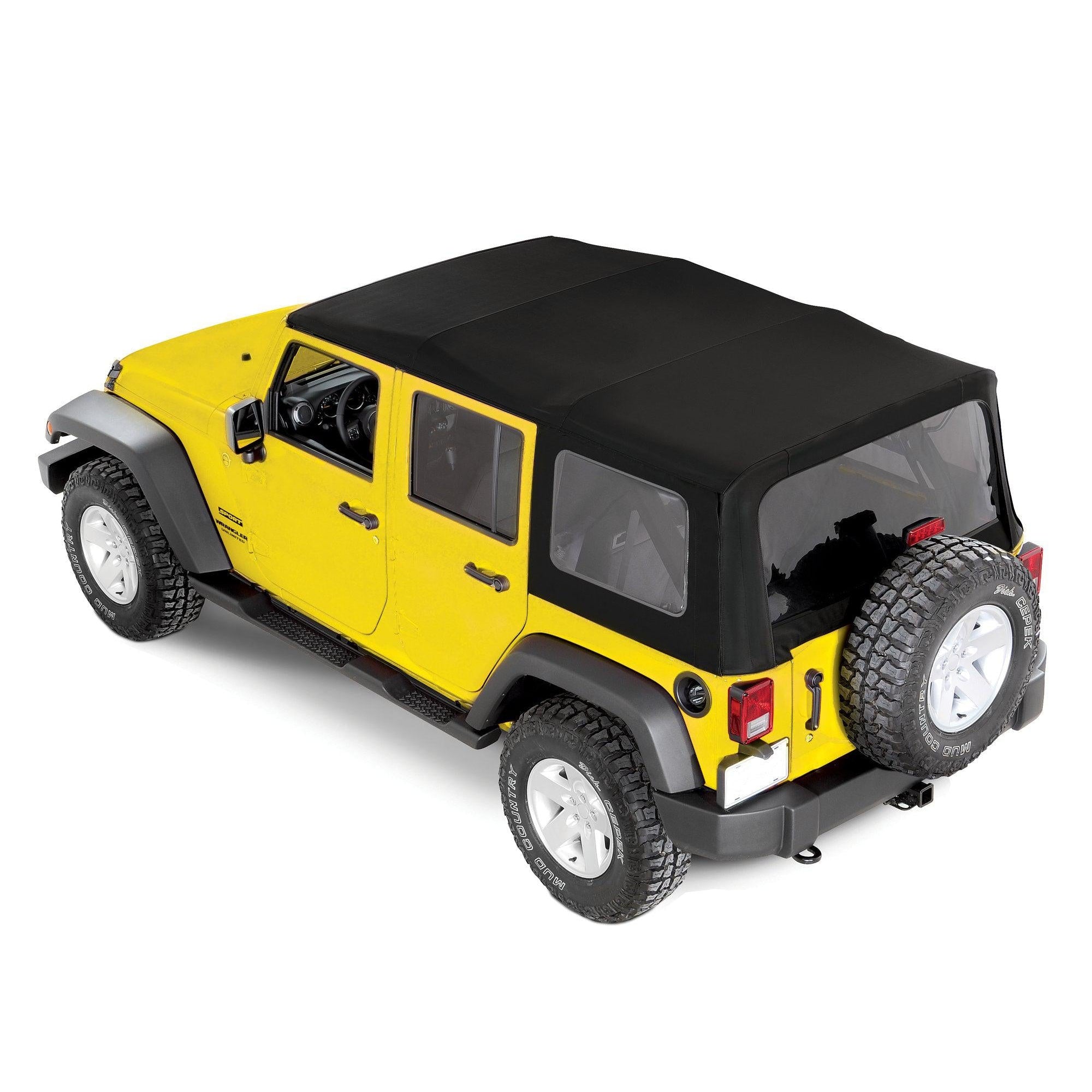 Complete Cable Style Sunrider Twill Soft Top with Spring Lift Assist i –  Jeep World