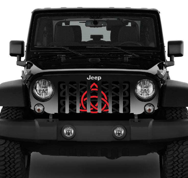 Celtic Knot Firecracker Red Jeep Grille Insert | Dirty Acres I Wrangler –  Jeep World