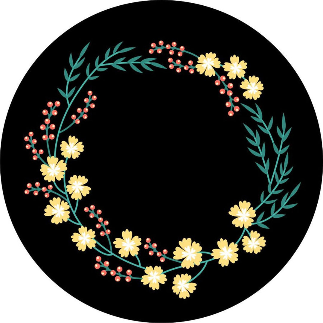 Floral Wreath Colored Spare Tire Cover – Jeep World
