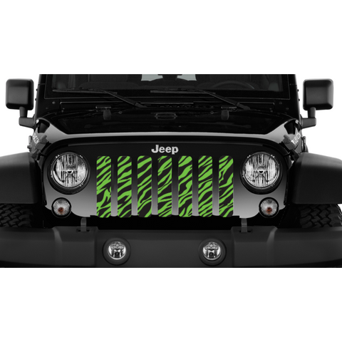 Jeep Wrangler Green Zebra Print Grille Insert | Dirty Acres – Jeep World