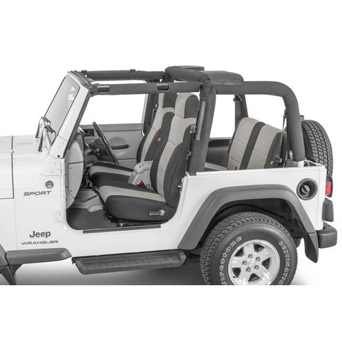 Gray And Black Seat Cover, Front, 2 Door Wrangler – Jeep World