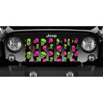 Skulls (Pink and Green) Jeep Grille Insert