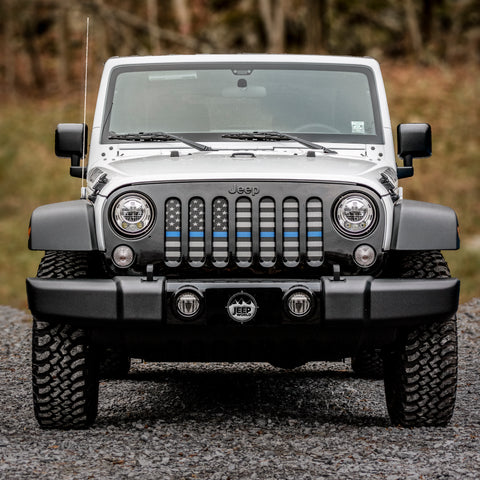 Back The Blue Jeep Grille Insert Dirty Acres Jeep World