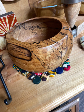 A bowl made from Beech wood. 