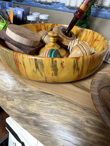 A bowl made from Box Elder wood. 