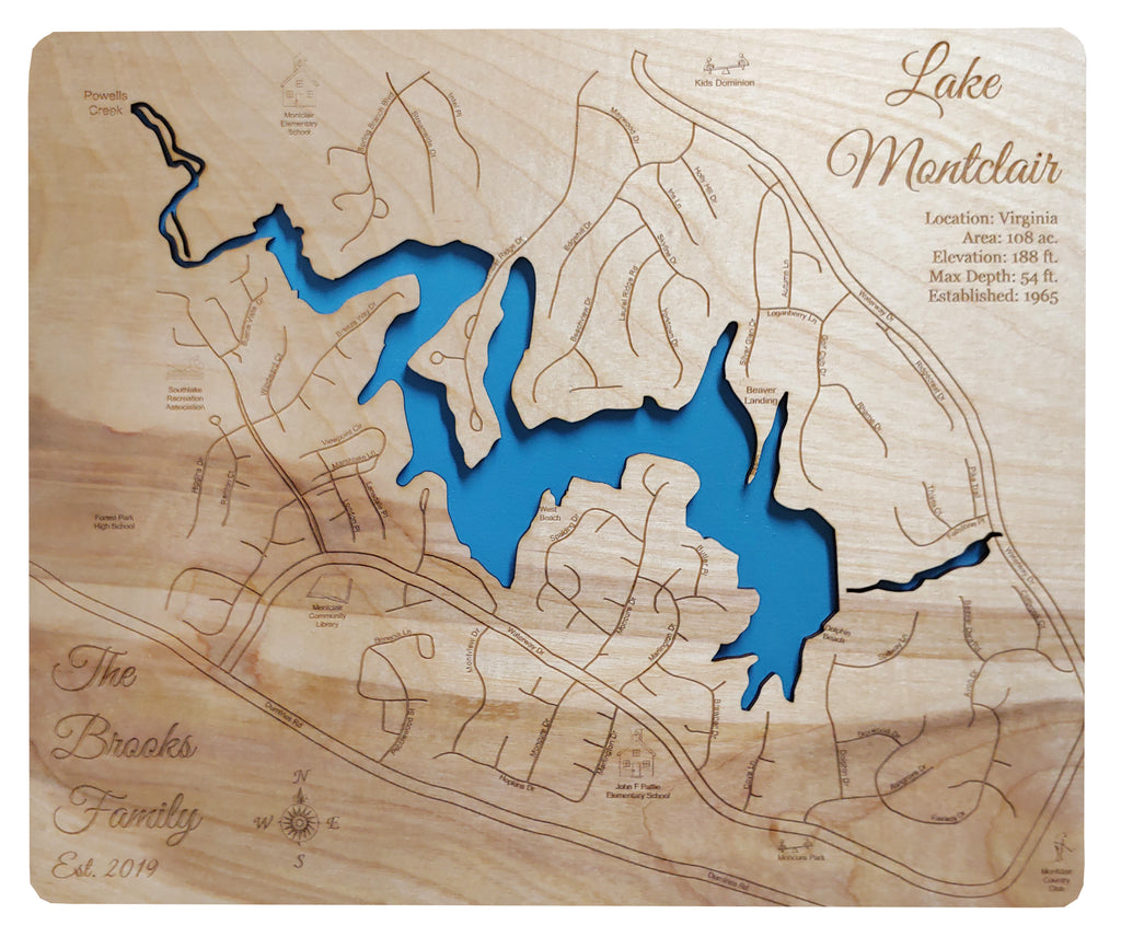 map of lakes in virginia
