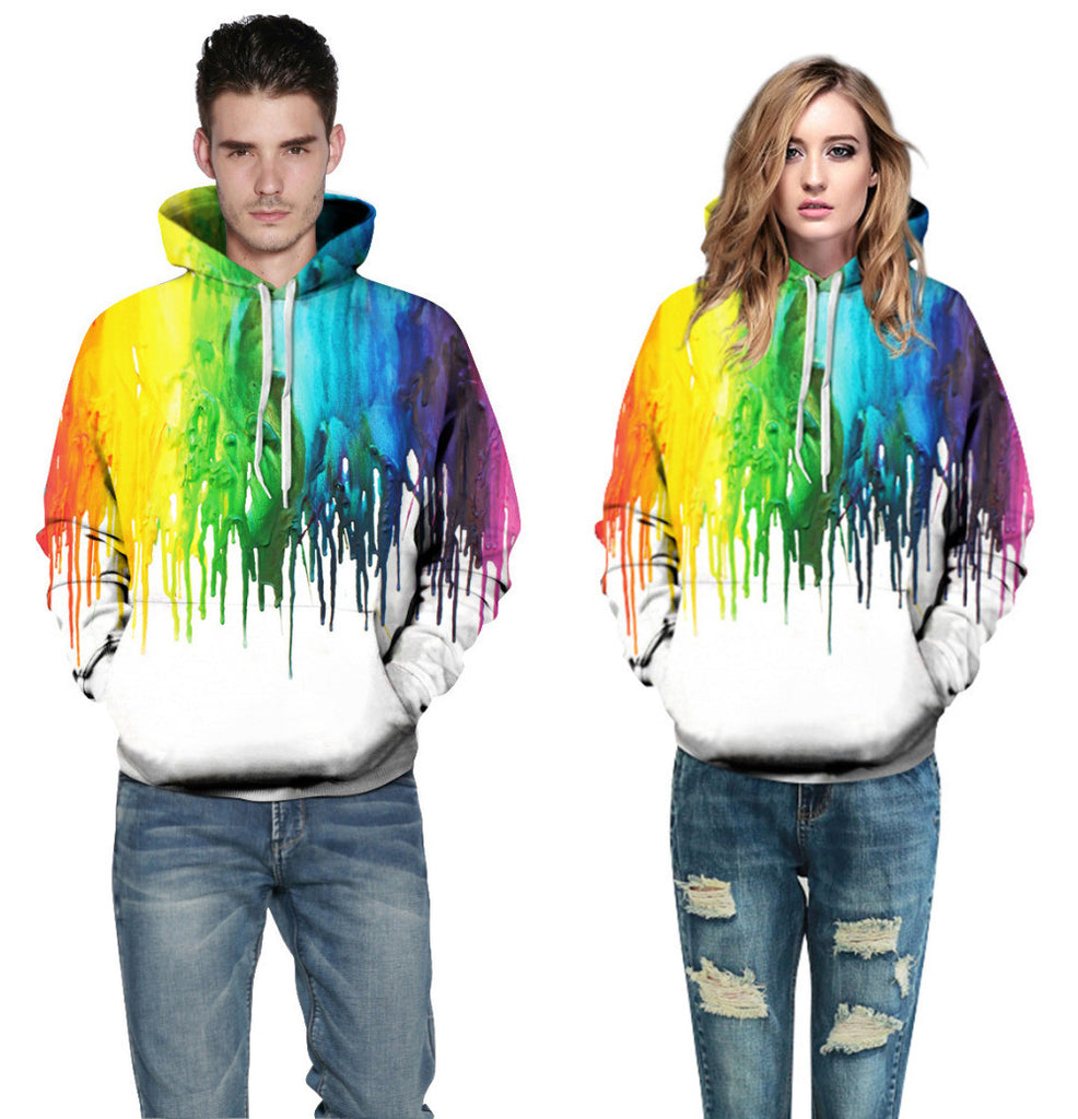 rainbow drip hoodie