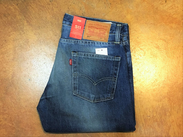 045111892 Levi's Premium 511 Slim Fit Selvedge Jeans Psyche – Stars and  Stripes