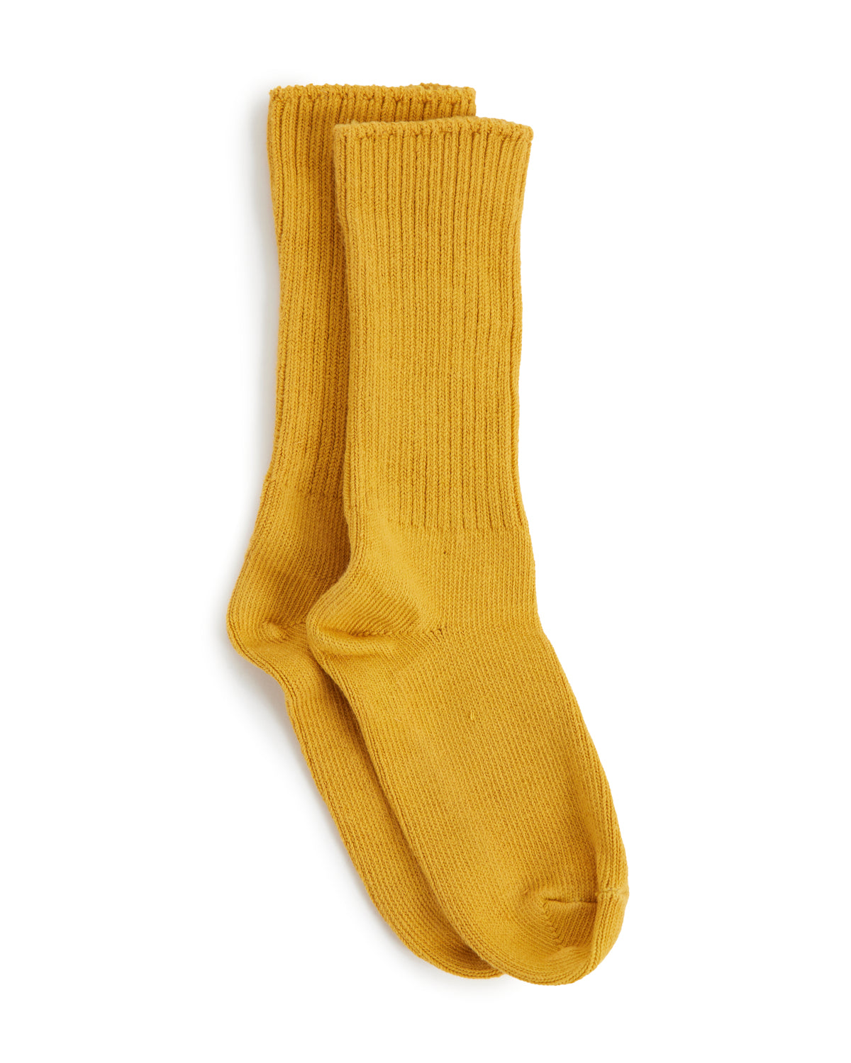 Organic Cotton Crew Socks, 1 Pair, Ochre