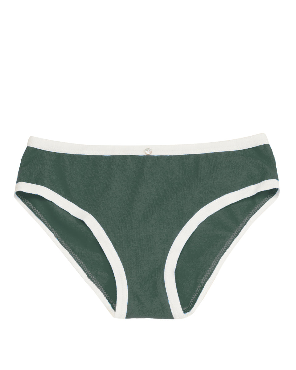 Lila Bikini Brief- Pine - Organic Cotton