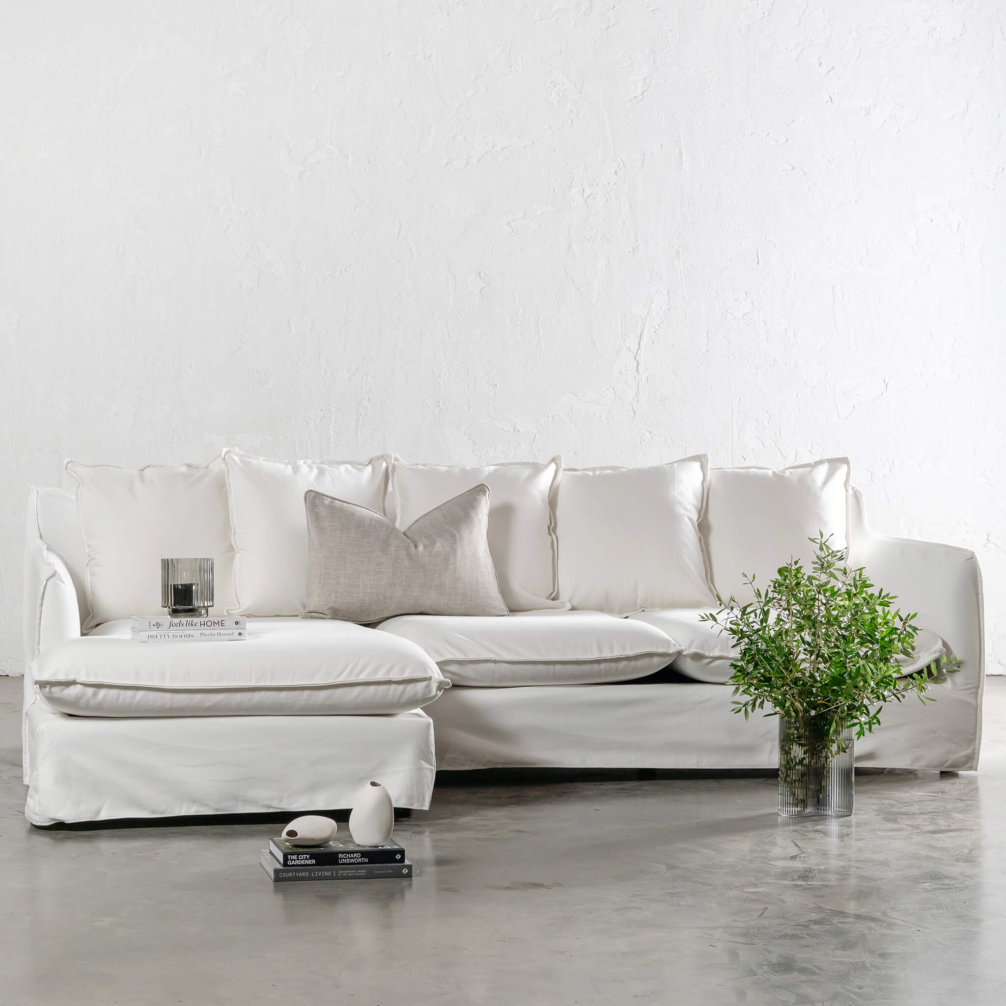 Sleeper Sofa Slipcover in Khaki Denim – The Slipcover Maker